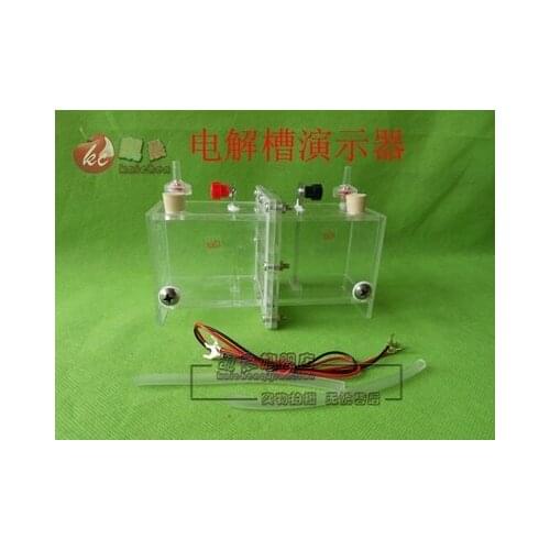 Disposable use chemistry teaching equipment Ion exchange membrane Electrolytic cell demonstrator 16*8*9CM free shipping