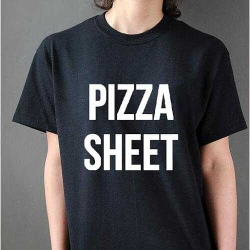 Pizza Sheet Letters Print Women Tshirts Cotton Casual t Shirt For Lady Top Tee Hipster Tumblr Black Drop Ship H-14