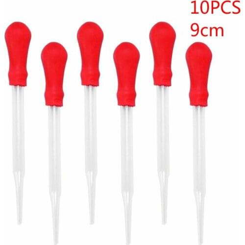 10pcs 9cm red rubber head glass pipette pipette medical laboratory utensils tool chemical experiment