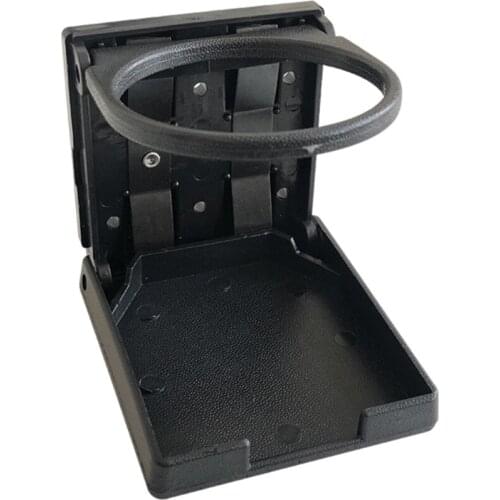 Fold Up Drink Holder Cup Holders for Marine/ Automotive /RV /Truck /Boat Home Black