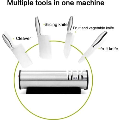 Hot TAIDEA Sharpening Stone Two Stages Diamond Kitchen Knife 2 Slot Electric Diamond Steel Ceramic Home Knife Sharpener TG1031