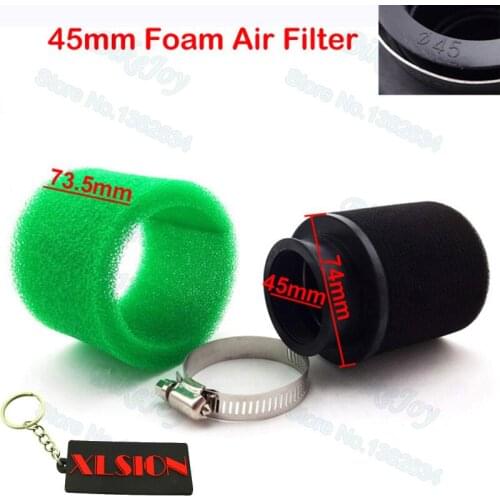 45mm Performance Foam Air Filter Green for 140cc 150cc Dirt Pit Bike ATV Quad Go Kart Buggy Moped Scooter Motorcycle Motocross