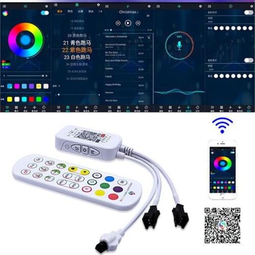 WS2812 Music APP Pixel Bluetooth-compatible DC5-24V 24key IR Remote Controller For WS2812B / WS2811 / SK6812 Led Strip Light