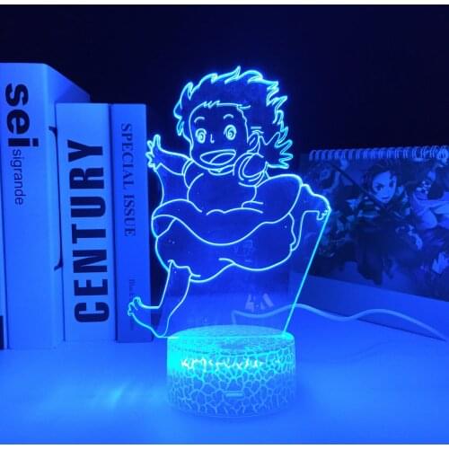 Japan Anime Figure Mei 3D LED White Base Night Light Color Changing Kids Bedroom Decorative Girl Birthday Gift Desk Lamp