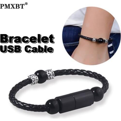 Bracelet USB Cable Type C Microusb Portable Charging Cable For Huawei Xiaomi 9 Samsung S10 Mobile Battery Charger Short USB Cord