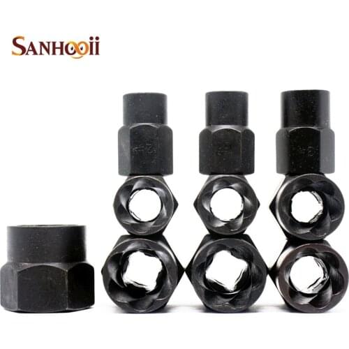 10pcs Damaged Nut Bolt Remover Metric Stud Extractor Tools suit for 3/8 inch Square Ratchet wrench