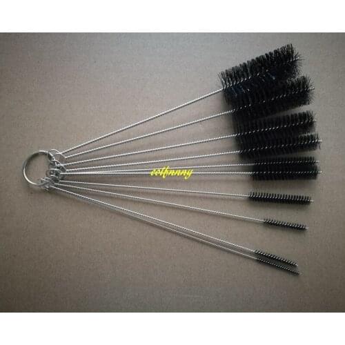 100sets/lot Fast 10pcs Nylon Tube Brushes Straw Set For Drinking Straws Glasses Keyboards ,Jewelry Cleaning Brushes Clean Tools