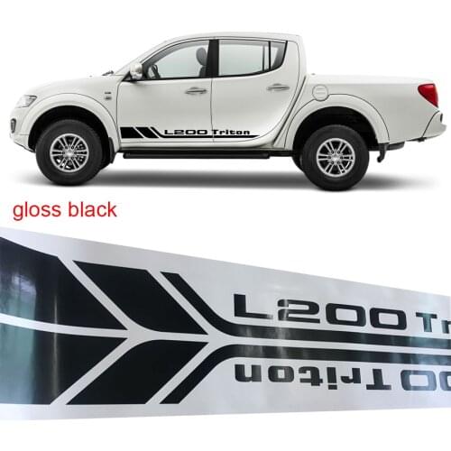 Car sticker 2 Pcs body side waist car styling graphic vinyl car decals fit for mitsubishi l200 triton 2012-2019