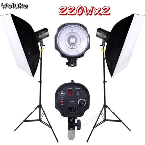 Two Flash 220W Softbox Light Stand Kit Photo Lighting Kit For Photography Studio Camera Clothing Portrait Equipment CD50 T10