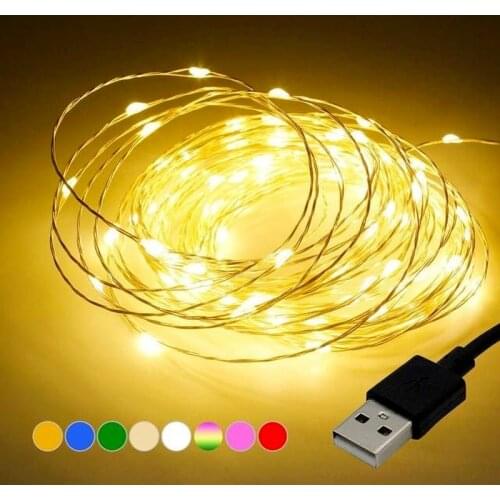 2M 3M 5M 10M LED Fairy String Light Copper Wire Lights Waterproof indoor bedroom Bookcase Holiday Christmas Decor lights