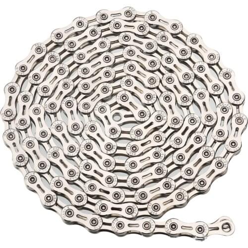 Mountain Road Bike 9 10 Speed Bicycle Chain Ultra Light 116L Gold Silver Semi Hollow Anti-rust Bicycle Chain