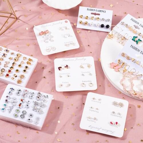 Korean 2020 New Fashion Trend Statement Earrings For Women Flower Round Geometric Butterfly Stud Earrings Jewelry Party Cute
