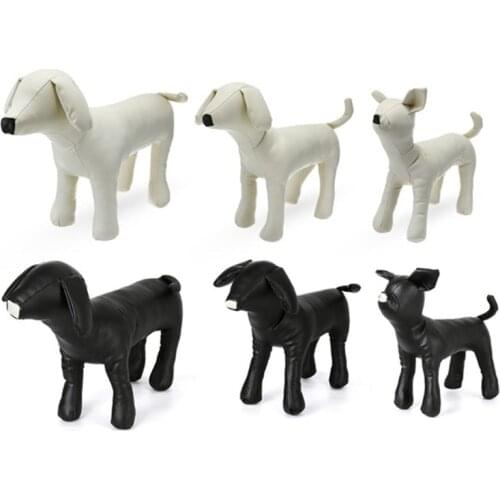 Leather Dog Mannequins Standing Position Dog Models Toys Pet Animal Shop Display Mannequin