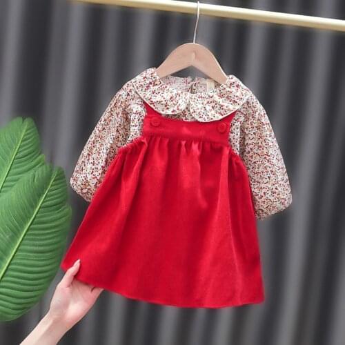 Melario Fall New Baby Girls Clothes Cute Floral Dress Costume Toddler Girls Baby Clothing 1 Year Birthday Princess Dresses Dress