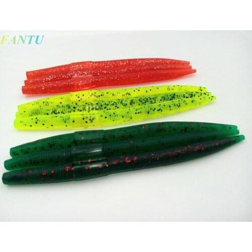 FANTU Soft Lures For Fishing Earthworm 12.5CM/6.5g Sea Worm Soft Baits For Fishing Soft Fish 10PCS/Bag Fishing Accessories