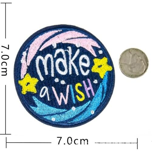 Night Sky DIY Patches Cloth Patch Embroidered Cute Star Meteor Badges Hippie Iron On Cartoon Patches For Clothes Stickers