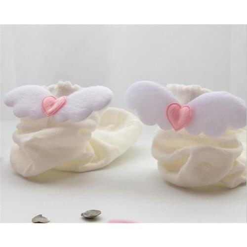 Harajuku Korean Soft Sister Student Cute Lolita Angel Wings Heart Socks Anime Sweet Women Socks Kawaii Princess Stocking B739