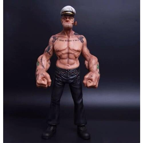 New Arrival headplay 1/6 Hot Sale Popeye The Sailor Man PVC Statue Figure Model Toy TATTOO BODY