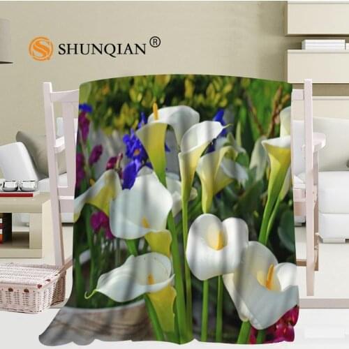 New Arrival Custom Lily Blanket Sofa New Blanket Portable Soft Blanket Bed Plane Travel Adult Home Blanket
