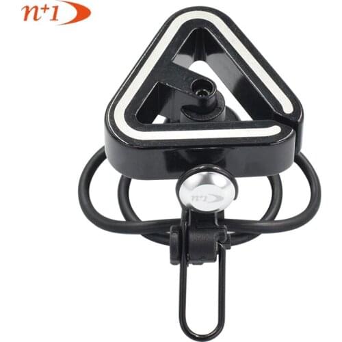 Genuine N+1 Bicycle Bell Pro MTB Road Bike Horn Stylish Triangle Design Rubber Band Fixed Loud Sound Bike Parts
