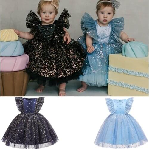 Baby Girls Princess Dress Tutu Birthday Party Evening Gown Wedding Children Bridemaid Baptism Vestidos For 1 -5 Years Kids Girl