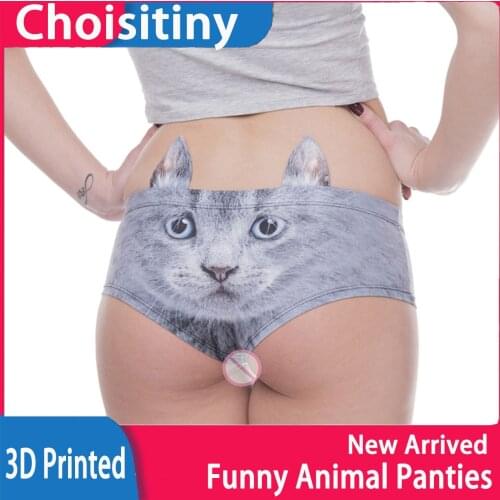 2020 Girls Sexy Cute Animal Printed Underpants Low Waist Panty Female Sexy Cartoon Panties Underwear Ladies Women Leisure Shorts