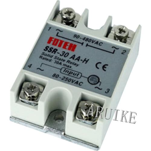 Solid state relay SSR-30AA-H 20A actually 80-250V AC TO 90-480V AC SSR 30AA H relay solid state Resistance Regulator
