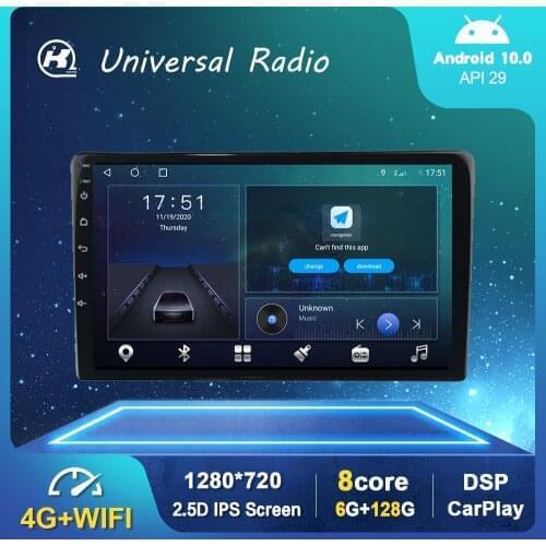 EKIY For 10 Inch Car Radio Multimedia Universal Auto Stereo GPS Navigation Bluetooth Video Player ISO Cable Android 10.0 Split