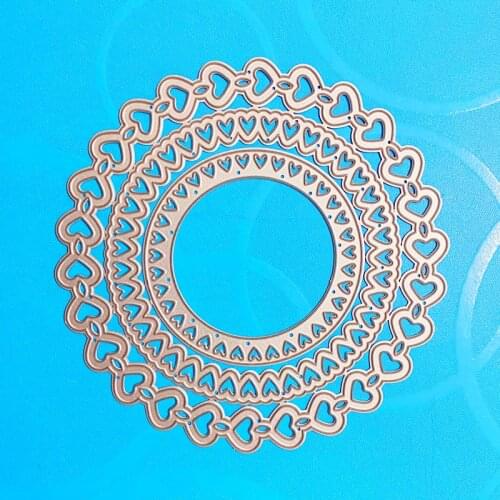 YINISE SCRAPBOOK Metal Cutting Dies For Scrapbooking Stencils HEART FRAME DIY PAPER Album Cards Making CRAFT Embossing Die CUT