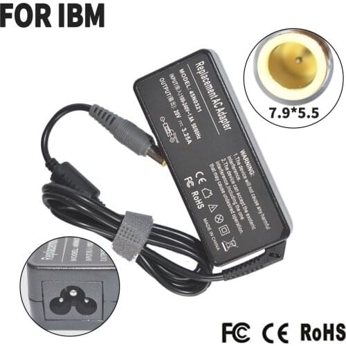 Replacement For IBM for Lenovo 20V 3.25A 7.9*5.5MM 65W G560 Z470 Laptop AC Charger Power Adapter Input 100-240V free shipping