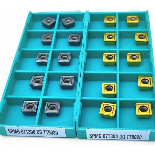 10Pcs SPMG07T308 DG TT9030 Carbide Turning Tool Metal Turning Tool SPMG07T308 DG TT8020 Turning Blade