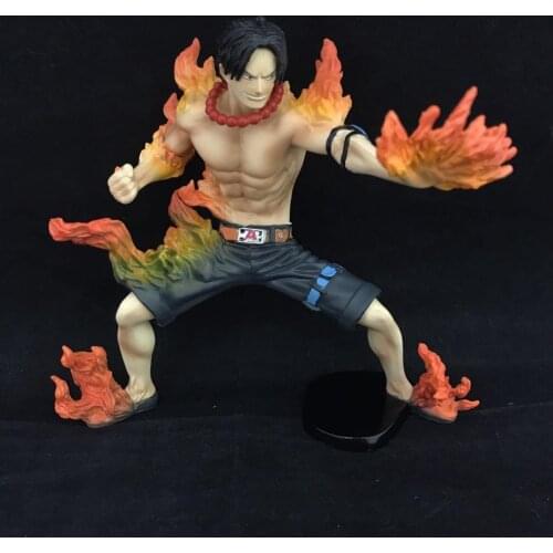12.5cm One Piece Abiliators Portgas D Ace Fire Foot Fighting Ver Model PVC Action Figure Japanese Anime Figure