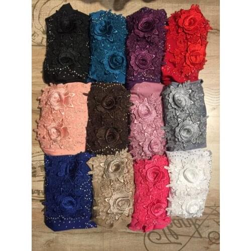 12 pieces/lot) ramadan new designs pull on muslim hijab islamic scarf assorted colors SYF251