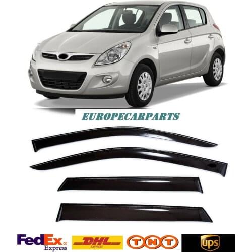 For Hyundai i20 Hb 2008-14 Window Side Visors Sun Rain Guard Vent Deflectors 4 pieces