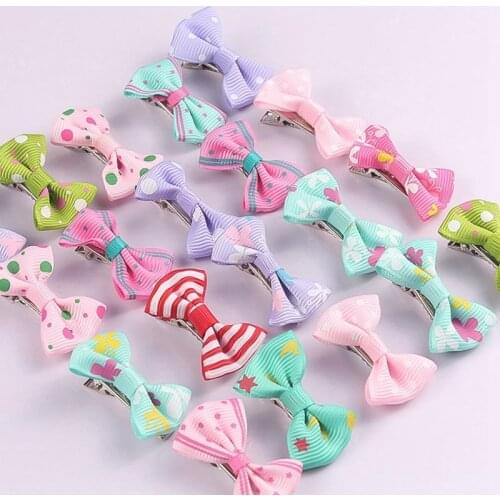40pcs/pack Children Bowknot Hair Clip Mixed Color Kids Baby Hair Clip Girls Bowknot Barrette Hairpin Hair Accessories Jewelry