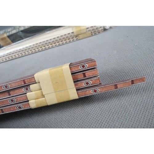 50STRIP LUTHIER FIGURED BINDING C-66,Measures 6mm x 1.0mm thick and 640mm long