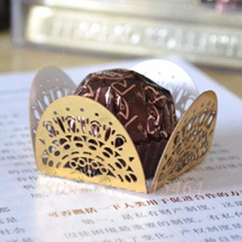 60pcs Crown Flower Cake Wraps Wedding Decoration Birthday Party Favors Supply Chocolate Candy Box Bar Baby Shower Decoration