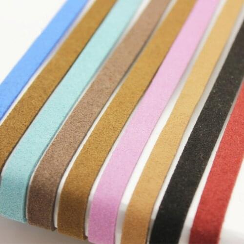 8mm Flat Faux Suede Korean Velvet Leather Cord string Rope Thread Lace Findings Diy Jewelry Bracelet Necklace Accessories Tapes