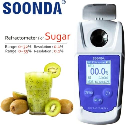 Digital Brix Refractometer Sweetness Tester Meter Watermelon Sugar Content Measuring Cutting Fluid Fruit Juice Concentration