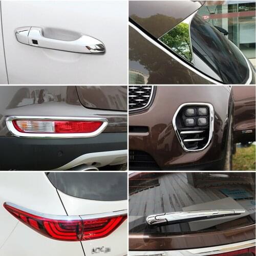 For Kia Sportage QL 2015-2019 Chrome Exterior Moulding Garnish Decoration Protection Sticker Exterior Parts Chromium Styling