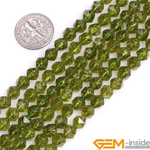 Faceted Dyed Peridot Crystal Beads for Cambay DIY Loose Beads For Jewelry Making Beads Strand 15 inches wholesale