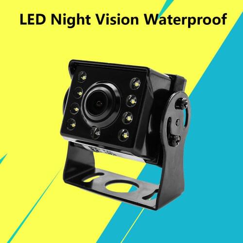 HD 8 LED Night Vision Waterproof Car Rear View Reverse Backup Truck Bus Camera With 4 Pin 10M 15M 20M Video Cable