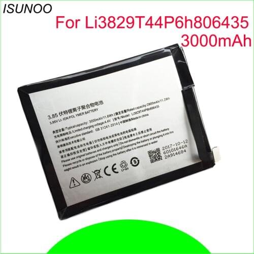 ISUNOO 10pcs/lot For Nubia z11 NX531J Z11 Li3829T44P6h806435 3000mah Li-ion Built-in mobile phone lithium polymer battery