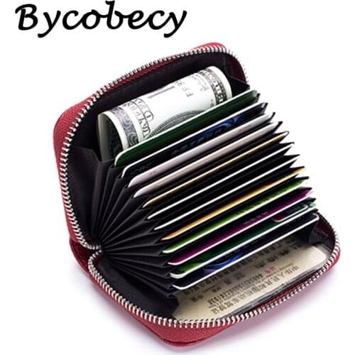 ID Credit Cardholder Womens WalletBank CardCase Business Mens Protection Purse for Cards Leather RFID Blocking Passport Cover