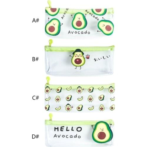 Cute PVC Pencil Case Avocado Pencil Box Pencil Bag School Supplies Stationery