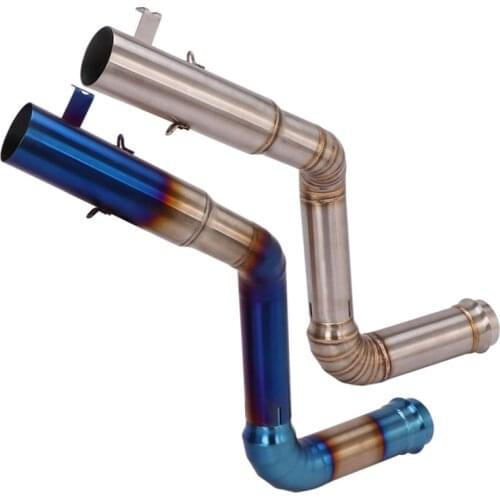 Motorcycle Exhaust Mid Connect Link Pipe Stainless Steel Blue 60MM for KTM 1290 Super Duke R 2014-2016