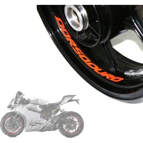 A set of 8pcs high quality motorcycle wheel decals waterproof Reflective stickers rim stripes For Aprilia DORSODURO