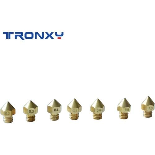 MK8 Nozzles for Extruder Print Head with Size 0.2 0.3 0.4 0.5 0.6 0.8 1.0mm for 1.75mm Filament 3D Printer Accessories & Parts