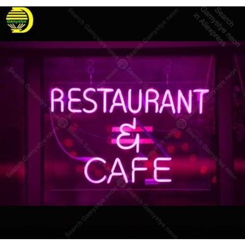Neon sign for Restaurant Cafe Neon Sign Handmade Real Glass Tube Quality Guarantee Handcraft neon lights vintage Lamps hotel