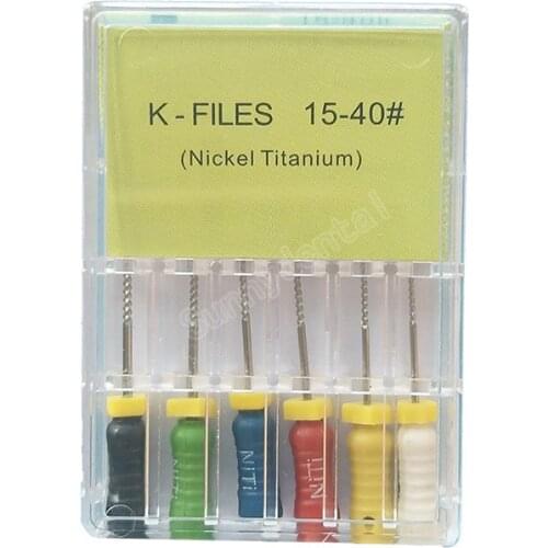 Handuse NITI K Files Nickel Titanium K File 25mm Root Canal Cleaning Dental Endo NITI Files For Endodontic Dentistry Tool